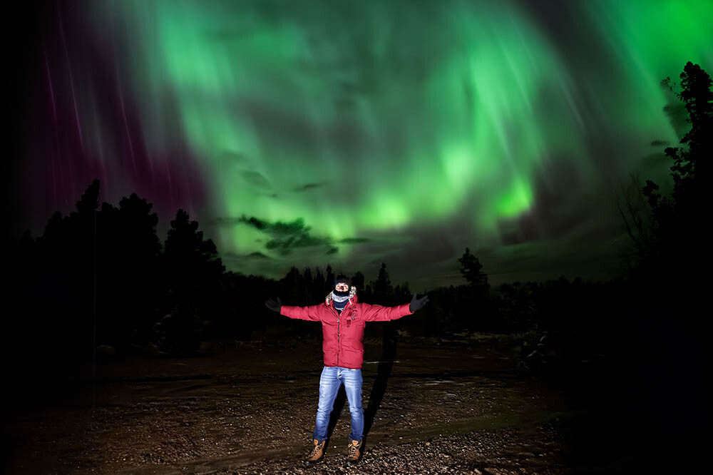 Northern lights hunting Rovaniemi