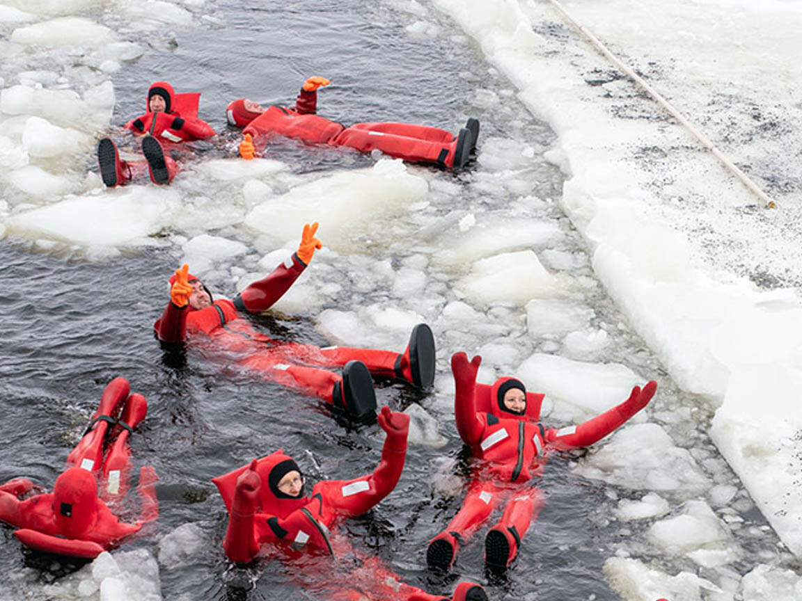 Ice floating in Lapland